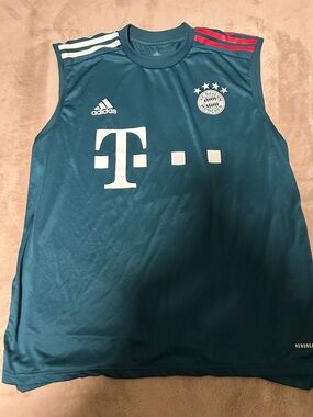 Adidas FC Bayern München Original Sleeveless Training Vest Teal XL 21/22